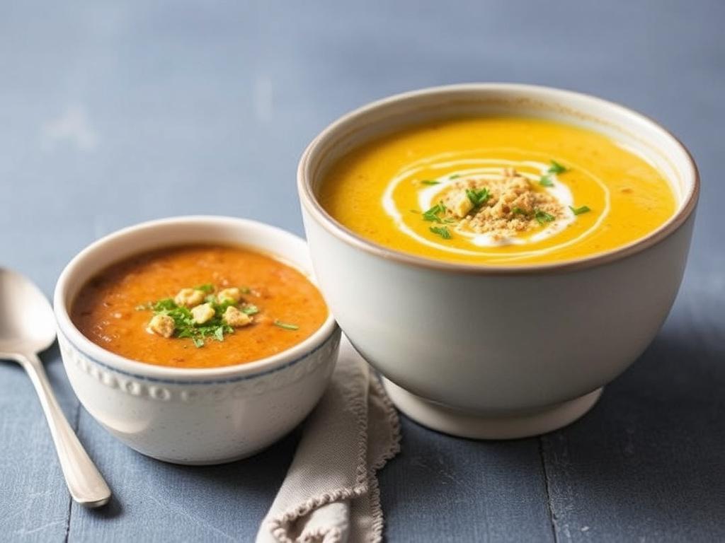     5 recettes de soupes réconfortantes pour l'hiver.. Tableau comparatif : temps de préparation, difficulté et portions