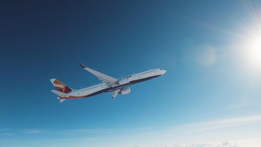 a flight on a planeфото